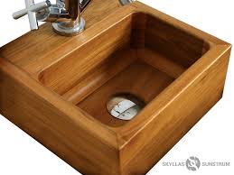 lotis teak wood vessel sink for sale