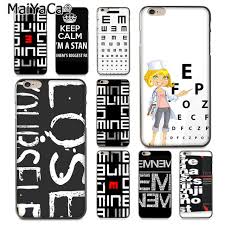 Us 3 99 20 Off Maiyaca Eminem Eye Chart For Iphone 4s Se 5c 5s 6s 7 8 Plus X Xr Xs Max For Samsung Black Soft Shell Phone Case Rubber Silicone In