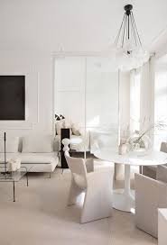 Serene Contemporary Interior In Bright Hues Contemporary Living Room Design Scandinavian Dining Room Dining Room Design