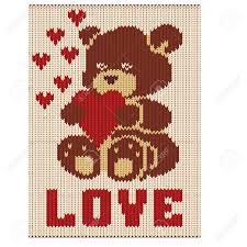 Maybe you would like to learn more about one of these? Happy Valentines Day Knitted Love Teddy Bear Vector Illustration Royalty Free Cliparts Vectors And Stock Illustration Image 70444001
