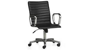 Ripple Black Leather Office Chair With Chrome Base Reviews Crate And Barrel Black Leather Office Chair Leather Office Chair Black Office Chair