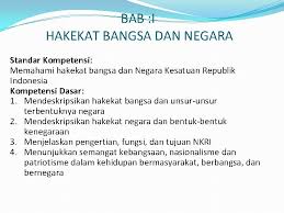 Dia yang menanamkan hakikat ajaran. Bab I Hakekat Bangsa Dan Negara Standar Kompetensi