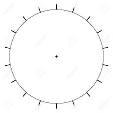 Blank Polar Graph Paper Protractor Pie Chart Vector