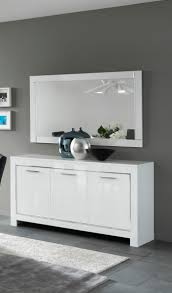 The distinctive grain pattern in the walnut veneer gives each piece of furniture a unique character. Magdelaine Italian White High Gloss Lacquered Sideboard 160cm