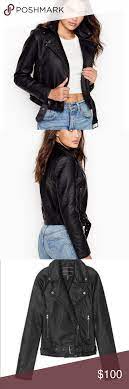Victoria Secret Pebbled Moto Jacket Nwt Classic Buttery Soft Faux Leather With A Full Zip Front Leather Jacket Faux Leather Moto Jacket Leather Moto Jacket