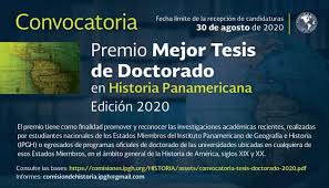 Articles, theses, books, abstracts and court opinions. Convocatoria Premio Mejor Tesis De Doctorado En Historia Panamericana Seccion Nacional Del Ecuador Del I P G H