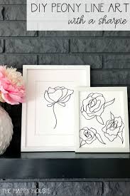 Find and save ideas about sharpie art on pinterest. Simple Diy Peony Line Drawing With A Sharpie The Happy Housie