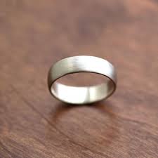 Wide Mens White Gold Wedding Band Recycled 14k Palladium White Gold 6mm Brushed Low Bague De Mariage Homme Bagues De Mariage Vintage Anneaux De Mariage Homme