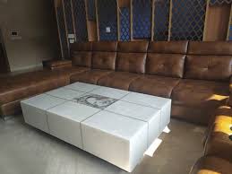 Whether you're curating a modern atmosphere or a grand dining environment, we have a dining table sets for your home. Sofa Cum Dining Table Set Brown Leather Sofa Set Manufacturer From Delhi