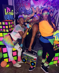 Black 90s Theme Party Decorations 80 S 90 S Glow Party Backdrop Crimsonkissesevents Glow Party Glow Theme Party 90s Theme Party