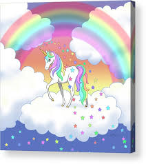 There are 120 animated gif images for this. Rainbow Unicorn Clouds And Stars Acrylic Print By Crista Forest