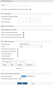 Create Or Edit An Ssl Vpn Portal