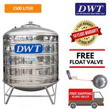Tutup toren tangki air excel: 1500 Liter Dwt Stainless Steel Water Tank Tangki Air With Stand Round Bottom åœ†åº•æœ‰è„š Shopee Malaysia