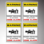 Eigentum-Alarm-System überwachte Warnung Aufkleber Home