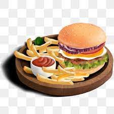 Hand Drawn Burger And Fries Fast Food Design With Commercial Elements Food Clipart Hand Painted Food Png Transparent Clipart Image And Psd File For Free Down Food Clipart Burger And Fries