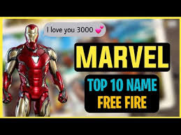 Players freely choose their starting point with their parachute, and aim to stay in the safe zone for as long as po… Marvel Cinema Top 10 Names In Free Fire Youtube