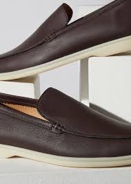 Classic loro piana shirt in cool, fresh linen, a pleasure to wear. Summer Walk Moccasin In Elk Leather Very Dark Brown Loro Piana