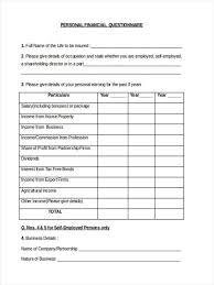 Free 9 Financial Questionnaire Forms In Pdf Ms Word Regarding Questionnaire Design Template Word In 2020 Questionnaire Design Business Card Template Word Ms Word