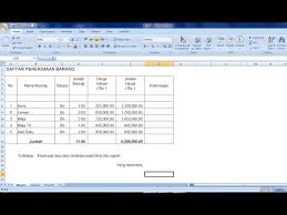 Check spelling or type a new query. Membuat Daftar Barang Dengan Microsoft Excel Youtube