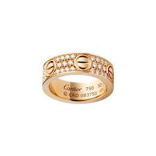 Love Ring Pink Gold Diamonds Cartier Love Ring Love Ring Engagement Rings Cartier