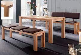 Filigrane linien & dabei handwerklich, robust gebaut. Essgruppe Essbankgruppe Bank Tisch Sitzbank Kernbuche Massiv Leder Braun Lanatura