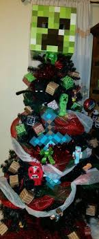 Minecraft Christmas Tree Idea Minecraft Christmas Tree Christmas Tree Themes Christmas Decorations For Kids