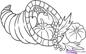 Cornucopia How To Draw A Cornucopia Step By Step Thanksgiving Seasonal Free Thanksgiving Drawings Fall Drawings Drawings