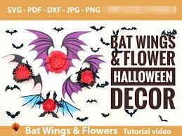 Bat Wings Halloween Flower Template Graphic By Lasquare Info Creative Fabrica