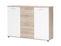 120cm kommoden gunstig kaufen ebay. Kommode Mit 4 Schubladen Sonoma Eiche Weiss 120 Cm X 30 Cm Jacky 0515009006