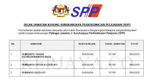 Berikut maklumat lanjut tugas pegawai imigresen kp19, gred gaji dan syarat lantikan. Jawatan Kosong Terkini Suruhanjaya Perkhidmatan Pelajaran Pembantu Tadbir Pembantu Operasi Pemandu Kerja Kosong Kerajaan Swasta
