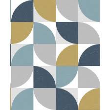 Wilko Geometric Wallpaper Orange Wallpaper Feature Wall Wallpaper