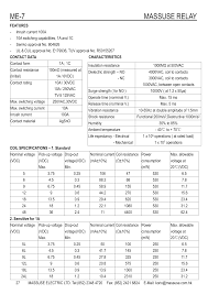 Massuse relay datasheet, cross reference, circuit and application notes in pdf format. Me 7 Massuse Relay Manualzz