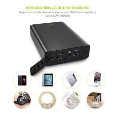 Ac Power Bank Omars 24000mah Ac Outlet Laptop Portable Battery Pack Travel Charger Output With Two Usb Ports 80w Portable Battery Pack Laptop Charger Powerbank