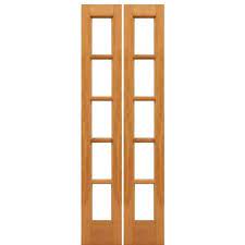 Aaw Doors Inc Mahogany 5 Lite Double Pair Of Mahogany 5 Lite With Choice Of Glass At Doors4home