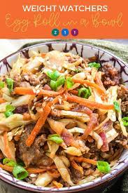 This egg roll in a bowl is a healthy low carb dinner recipe with all the delicious flavors of an asian egg roll from a chinese restaurant without the egg roll wrapper. Weight Watchers Egg Roll In A Bowl Slap Dash Mom