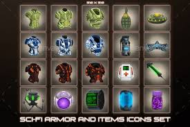 20 Sci Fi Item And Armor Icons Icon Sci Fi Game Icon