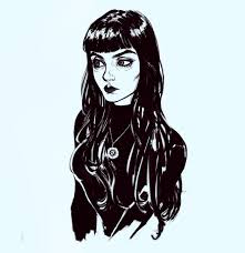 I Love Bangs Black Hair Bangs Gothic Hairstyles Comic Style Art
