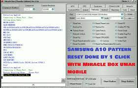 + read/backup spd/mtk mobile phone book + network unlock mtk 65xx cpu based mobiles . Samsung A10 Pattern Reset Done By 1 Click With Miracle Box Gsm Forum
