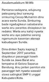 Nah, demikianlah kumpulan 7 artikel warta tentang bencana alam dari mulai tanah longsor, gempa, dan banjir dalam bahasa sunda. Contoh Warta Sunda Masnurul
