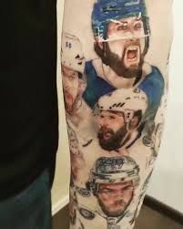 Someone told him it hurt less than getting hit with a puck. Nhl Tbl Champions Tattoo Facebook