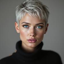TEXTURED SHORT HAIR INSPIRATION To achieve the textures and perfect blonde  colour in your short hair Kratkovlasky recommends to use 👇 Moroccanoil Dry  Texture Spray 💚 https://amzn.to/3JLxbUs Moroccanoil Texture Clay 💜  https://amzn.to/3wk8BXu