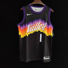 The suns show some love to the valley with their city edition gear, using the colors synonymous with the desert to create an alternate skyline. Jersey Phoenix Suns City Edition 20 21