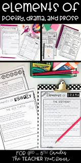 Elements Of Poetry Drama And Prose Is A Complete Set Of Engaging Teaching Materials Which Is Filled With Prose Teaching Upper Elementary Teaching Third Grade