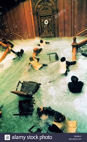 sinking scene titanic (1997 stock photo