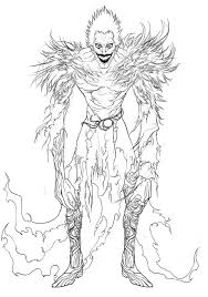 Sort the death note characters. Ryuk From Death Note 1 Coloring Page Free Printable Coloring Pages For Kids