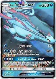 Description Name Raian Dragonite Gx Hp 230type Water W Hydro Claw 70 W W U U Giga Impact 200 Th Pokemon Cards Pokemon Card Memes Rare Pokemon Cards