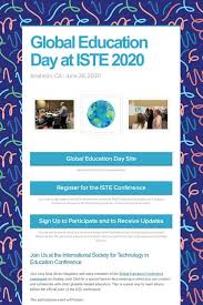 Global Education Day At Iste 2020 Global Education Education Day Education