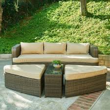 This patio furniture set features dark pe rattan with cushions, which is the perfect addition to your patio, garden, backyard, pool, other indoor, and outdoor space. Amelia 4 Piece All Weather Dark Brown Wicker Coffee Table Patio Set Wicker Patio Set Outdoor Sofa Sets Patio Seating Sets
