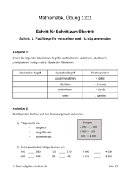 Trage in die tabelle ein. Ubertritt Ubungsaufgaben Fur Probeunterricht Mathematik 4 Klasse