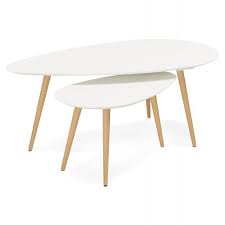 Shop for wood coffee tables at crate and barrel. Coffee Tables Design Oval Nesting Golda In Wood And Oak White